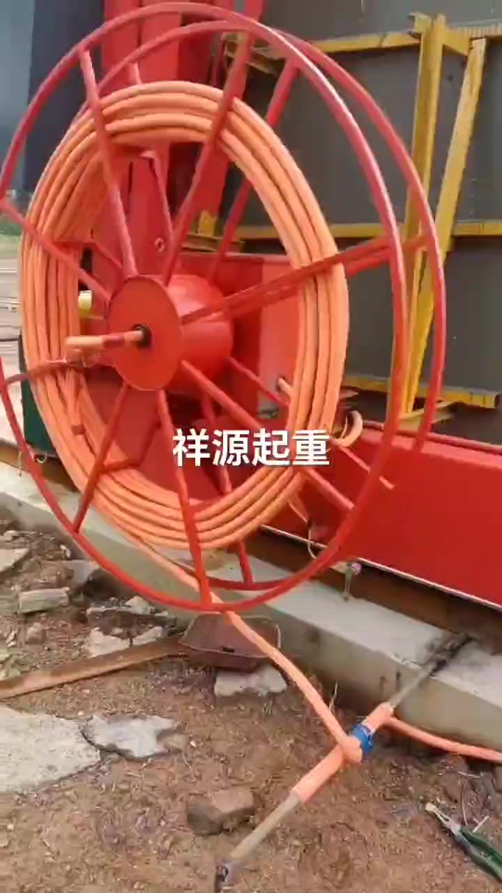 龙门吊电缆卷筒使用视频起重机卷线器安装视频弹簧式卷线盘卷线器
