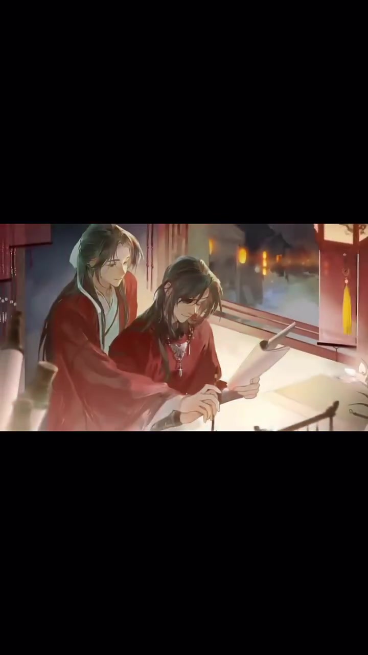 花怜新婚之夜,谢怜教花城写字