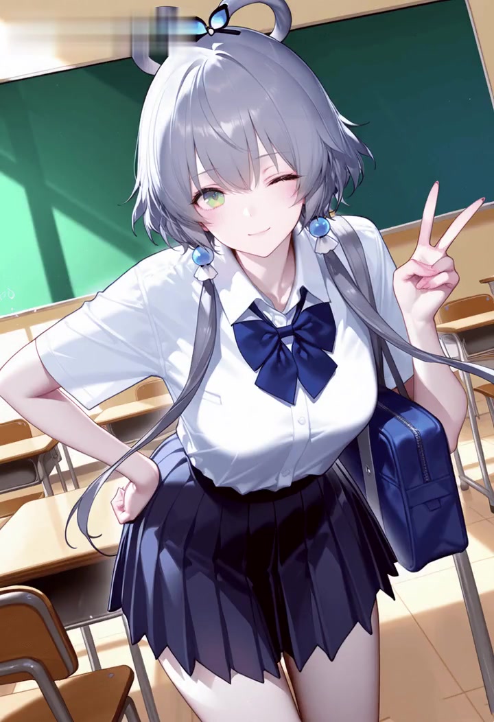 洛天依-学院制服-壁纸