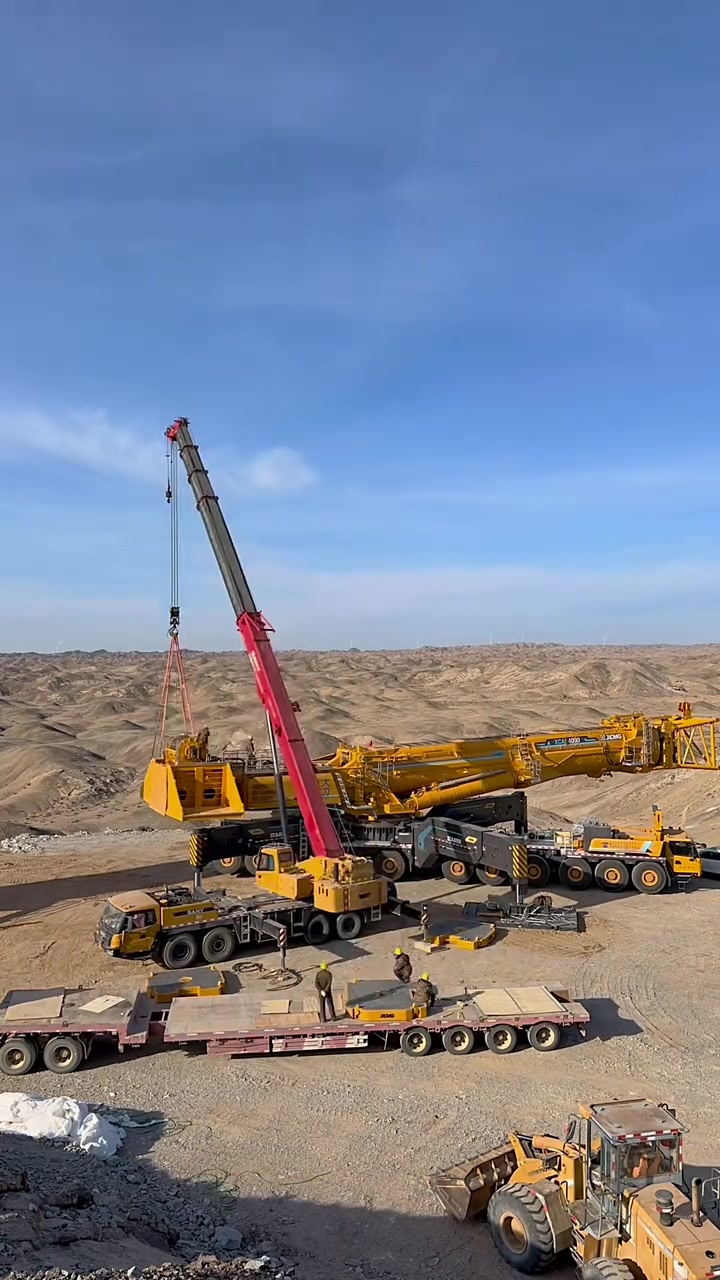 徐工4000吨汽车吊起重机,安装风力发电设备