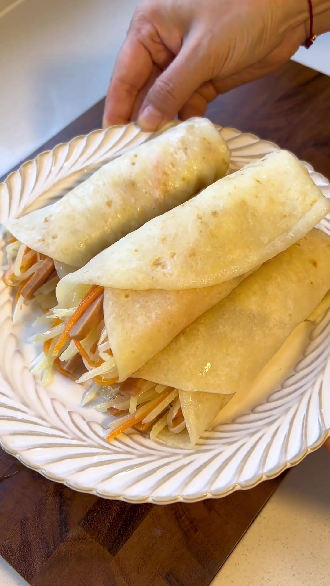一周早餐不重样之土豆丝卷饼,简单香软超爱