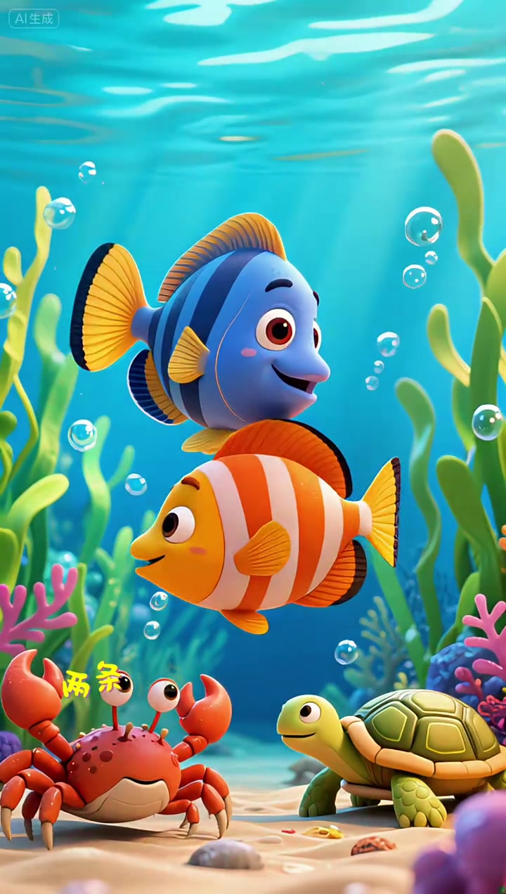 儿歌《小鱼水里游》