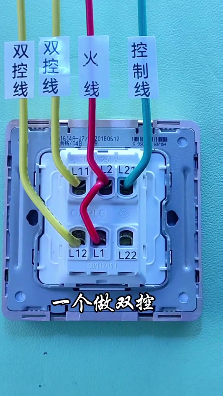 双开双控接线,四根线如何接双控