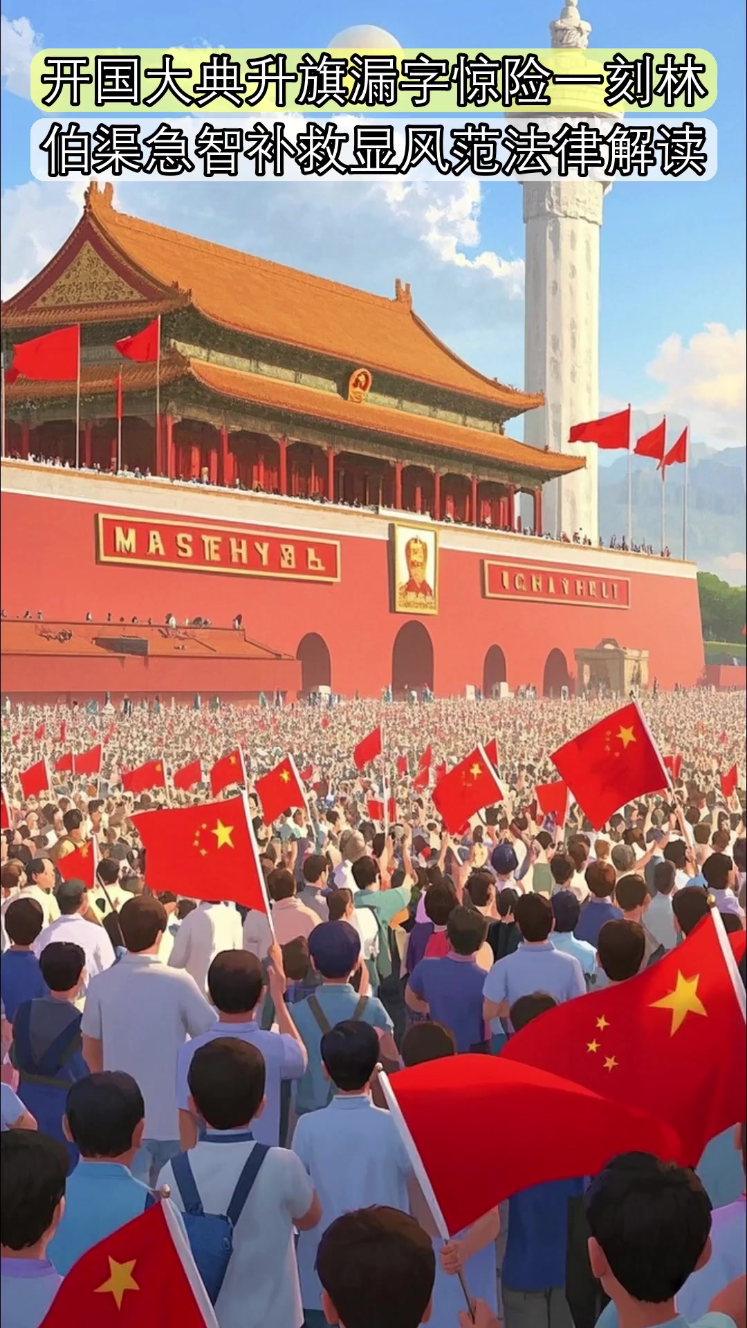 开国大典升旗漏字惊险一刻 林伯渠急智补救显风范