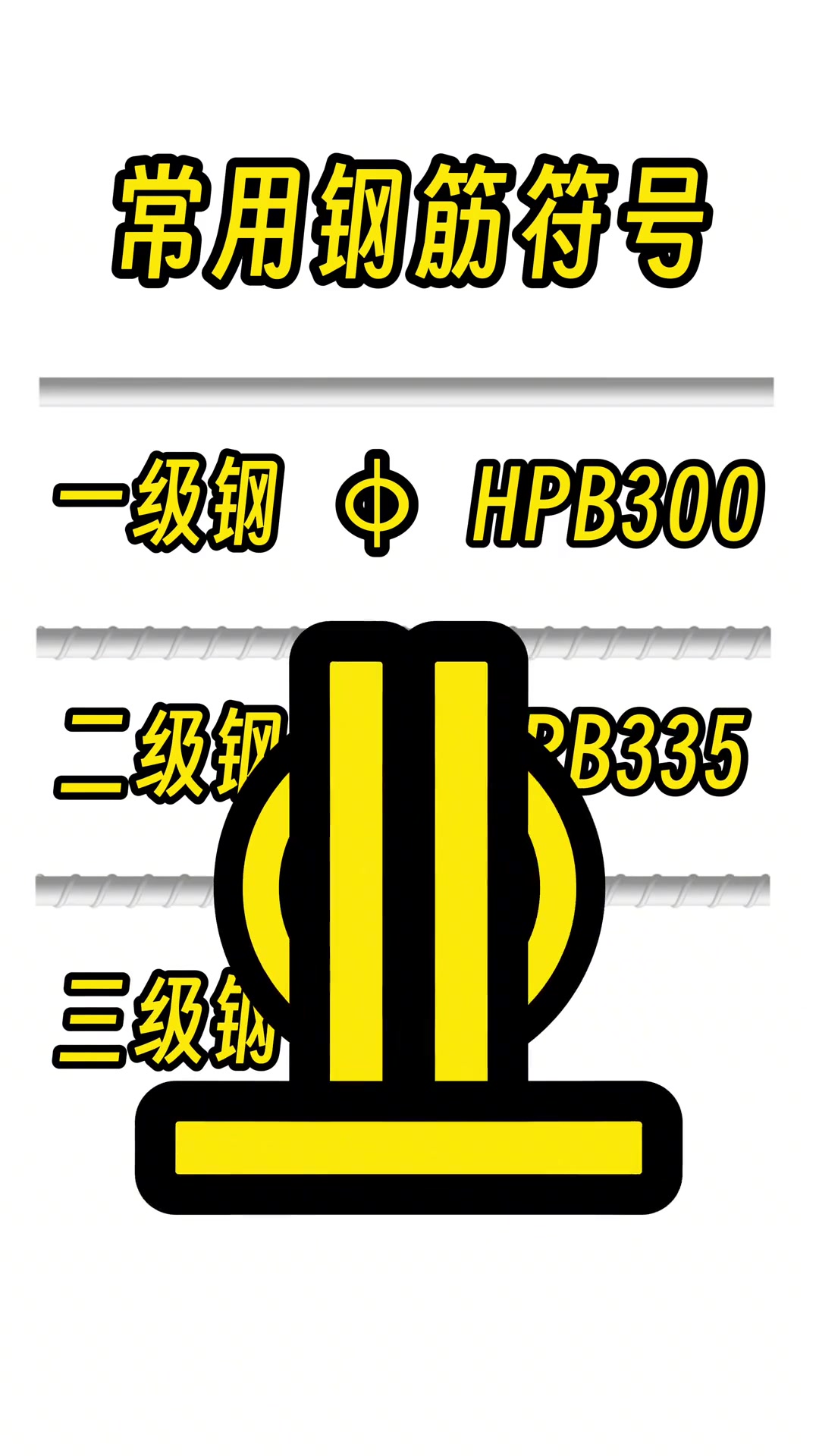 1分钟带你看懂常用的钢筋符号