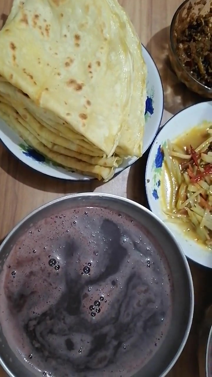 今天的早餐,简单的家常饭