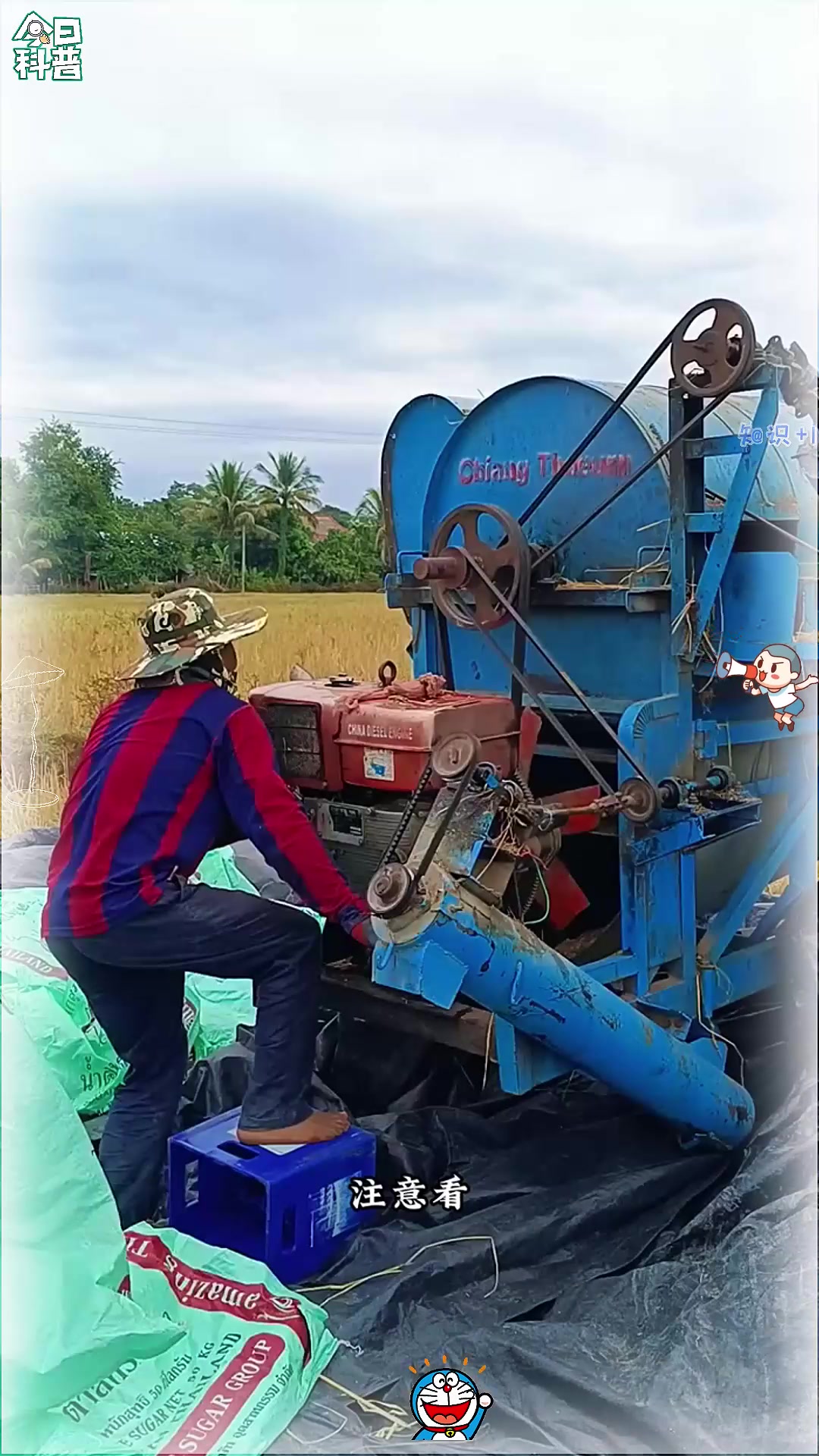 外置柴油机动力的打谷机,你们现在还有在用吗?