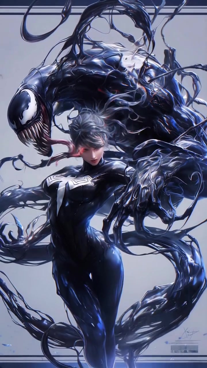 唯美女毒液变身来