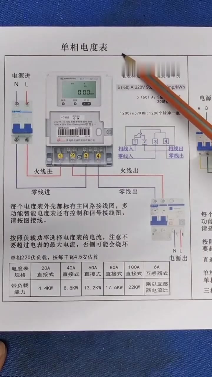 单相电度表接线,单相电能表接线
