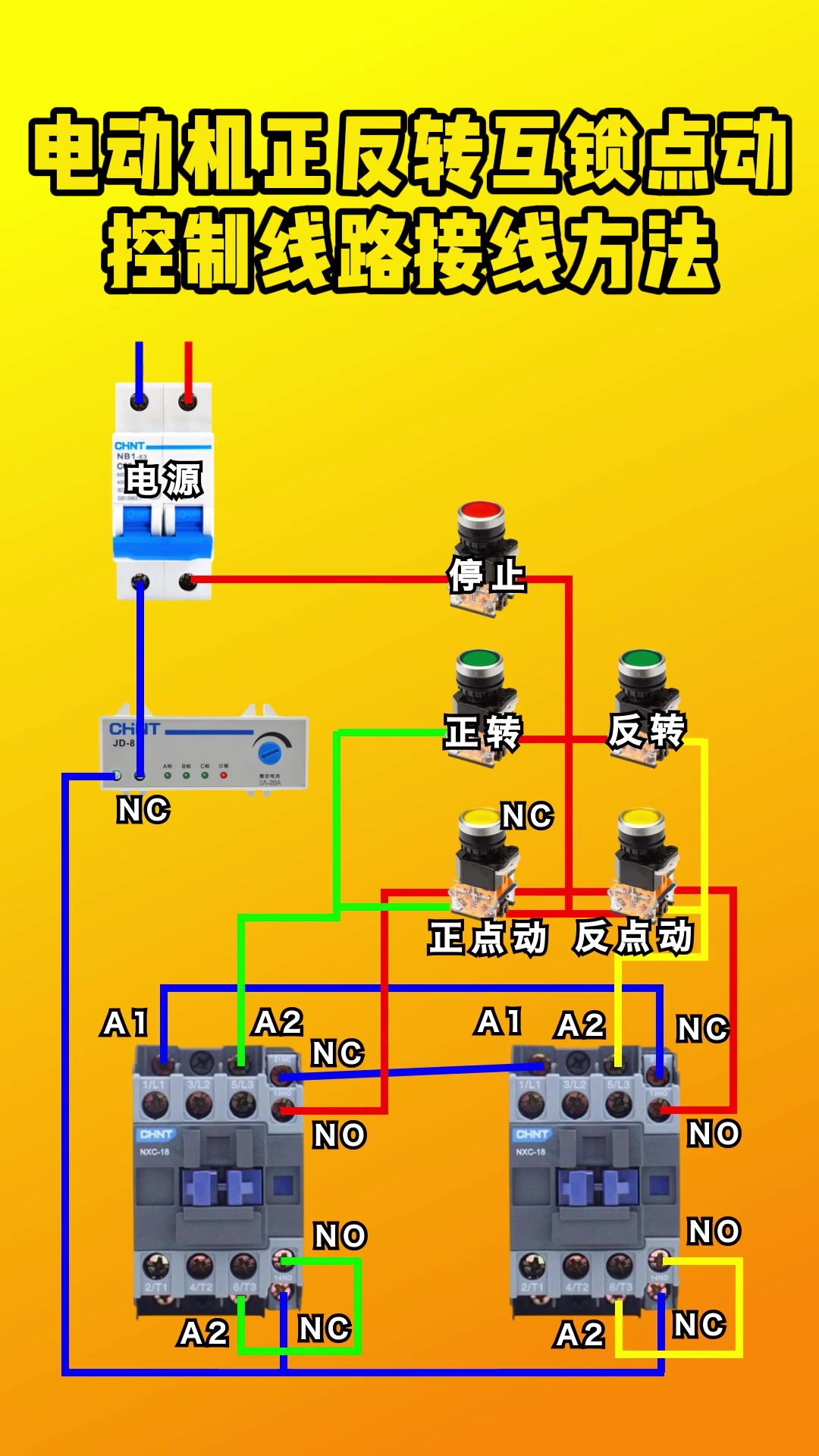 电动机正反转互锁点动控制线路接线方法
