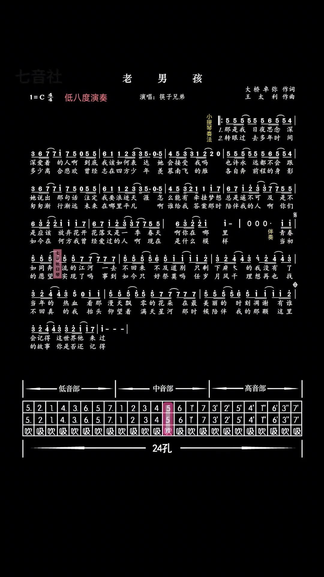 《老男孩》口琴跟练