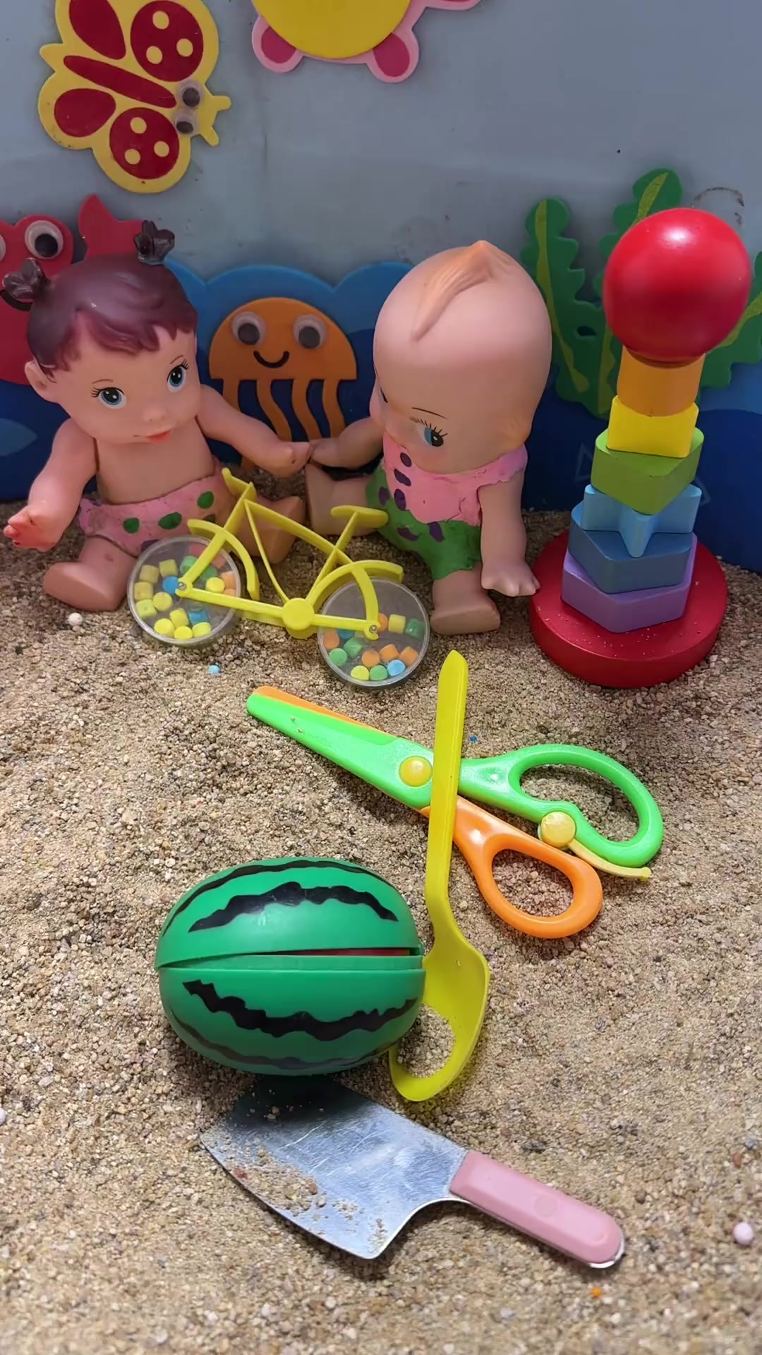 0 - 3岁儿童早教益智的切西瓜模具跳舞玩具